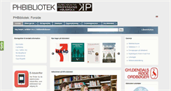 Desktop Screenshot of phbibliotek.dk